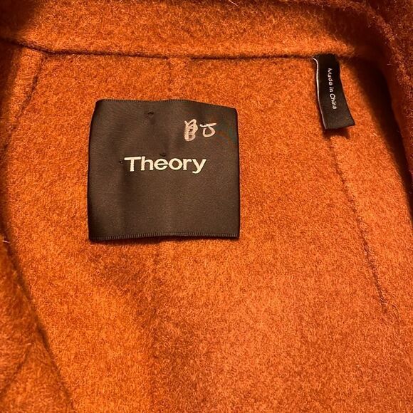 Theory Sileena Winsome 2 Wool Wrap Jacket Camel L - Picture 7 of 9